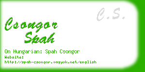 csongor spah business card